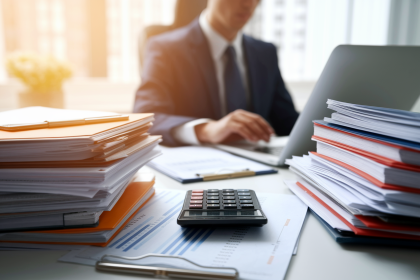 comptable-bureau-ordinateur-papiers-calculatrice