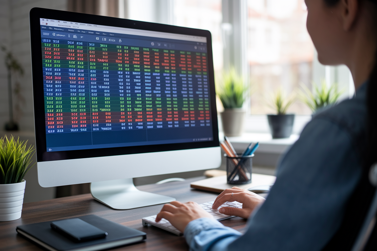 personne-bureau-moderne-ecran-bourse-plantes