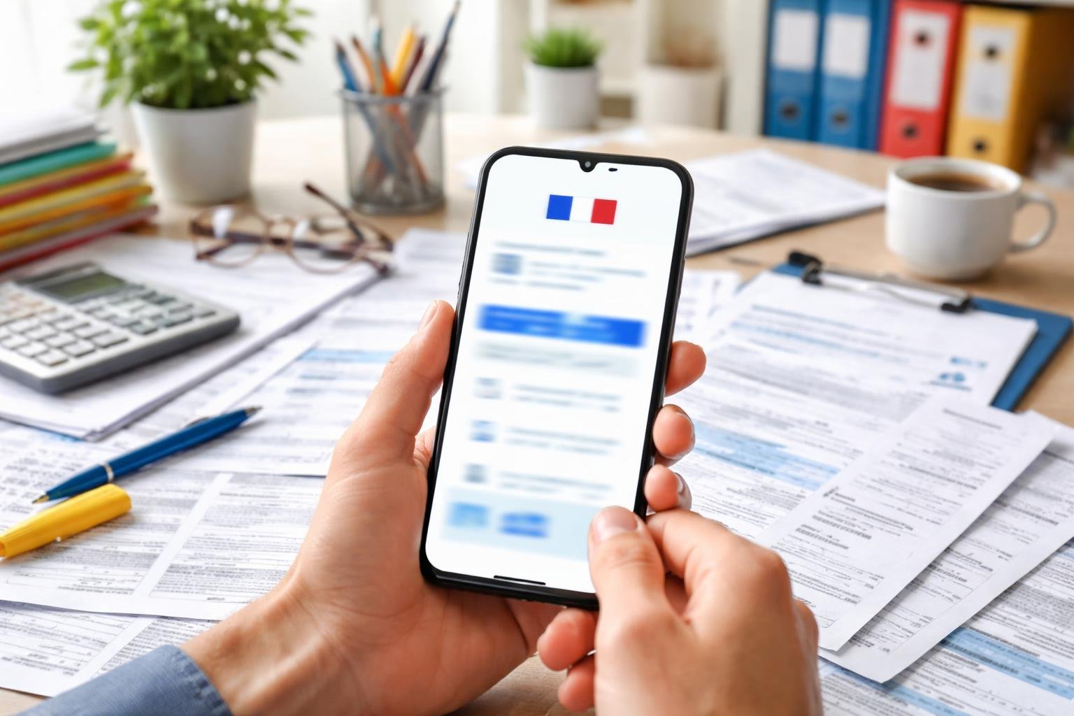 bureau-documents-smartphone-application-plante