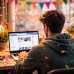 jeune-adulte-bureau-decorations-festives