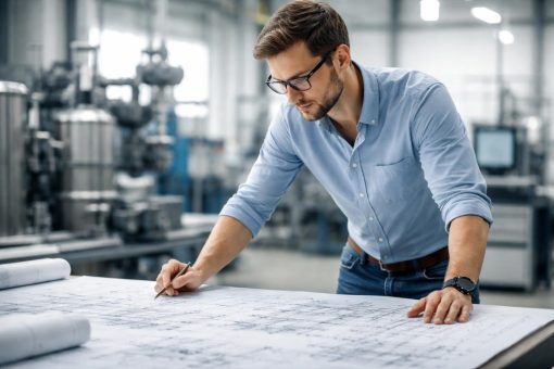 professionnel-tenue-detendue-plans-equipements industriels