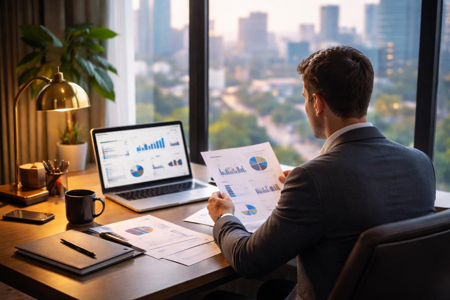 bureau-moderne-personne-documents-fenetre-vue