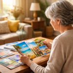 personne-brochures-table-salon-ensoleille