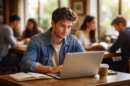 etudiant-concentre-table-cafe-ordinateur