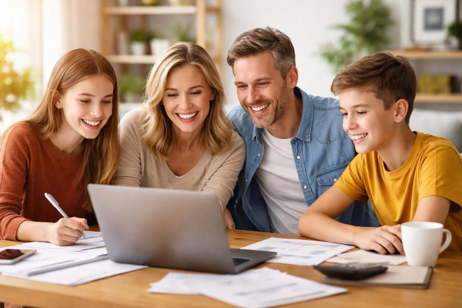 famille-salon-moderne-documents-ordinateur