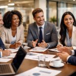 professionnels-costume-table-reunion-bureau