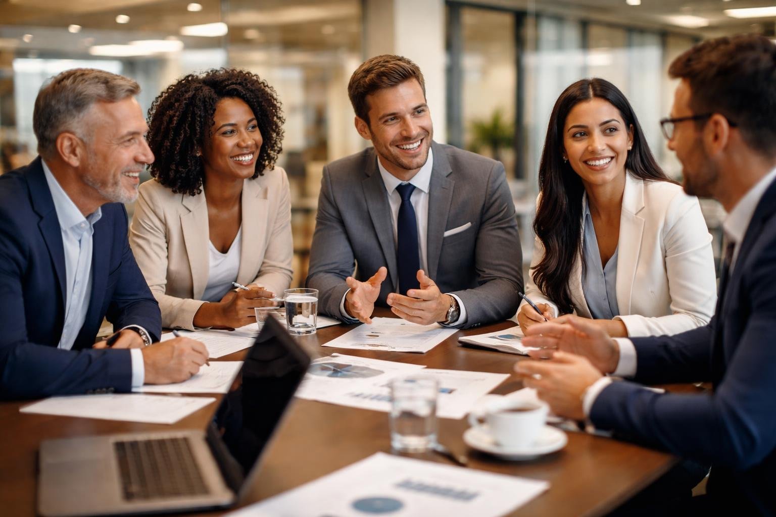 professionnels-costume-table-reunion-bureau