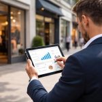 representant-ventes-tablette-magasins-urbain