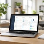 bureau-moderne-ordinateur-portable-plantes