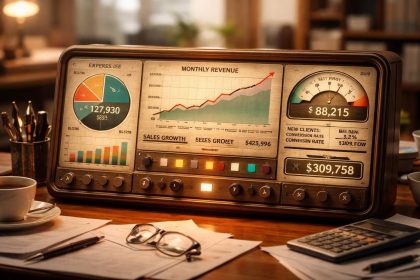 tableau-bord-vintage-chiffres-financiers