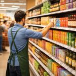 etalage-produits-employe-magasin-clients
