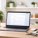bureau-moderne-ordinateur-etageres-plantes