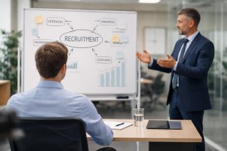 bureau-ressources-humaines-gestionnaire-tableau-blanc