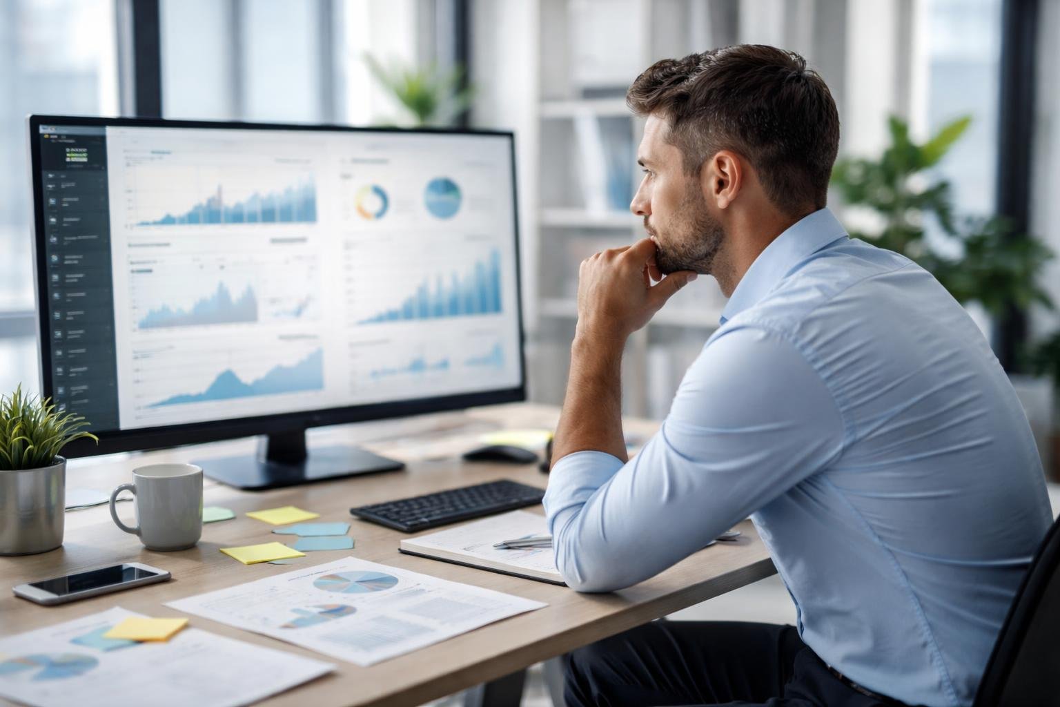 professionnel-bureau-ecran-graphiques-statistiques